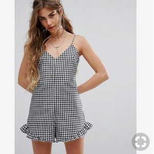 Honey Punch Plaid Romper